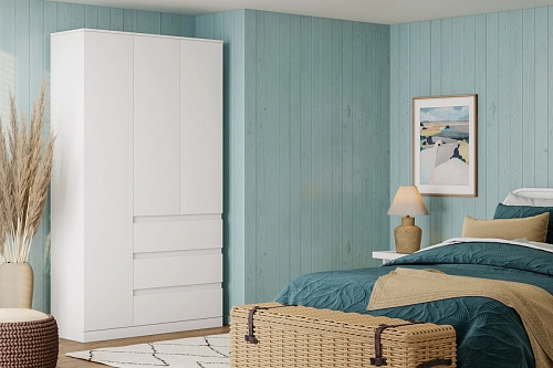 Шкаф распашной Стефани Мальм-3 Белый - фото 1