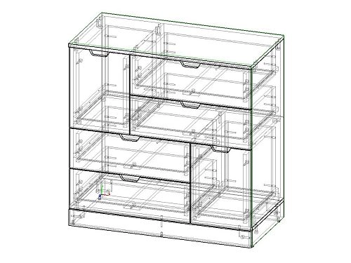 Комод Генри-12 МДФ Черный - фото 3