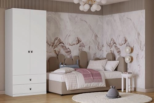 Шкаф распашной Банни-2.2 Белый - фото 1