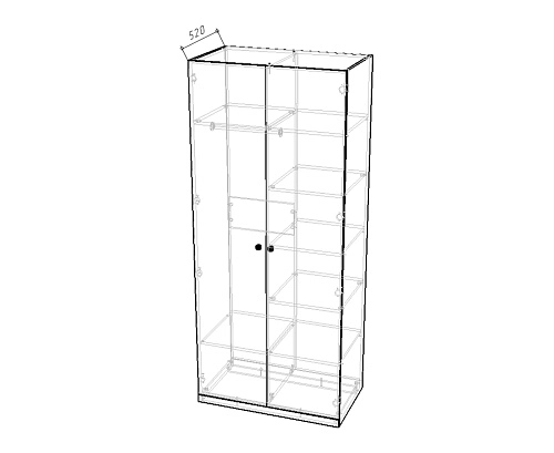 Шкаф распашной Скарабей-2 Аквамарин - фото 2