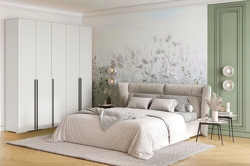 Шкаф распашной Лоренсе-5 Белый - фото 1