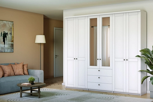 Шкаф распашной София РАХ-14 МДФ Белый - фото 1