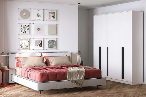 Шкаф распашной Лорена Пакс-5 Белый - фото 1