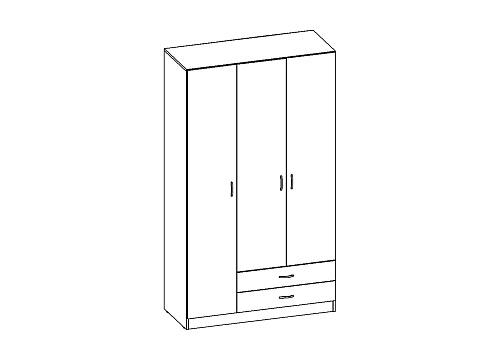 Шкаф распашной Рио-3.7 - фото 3