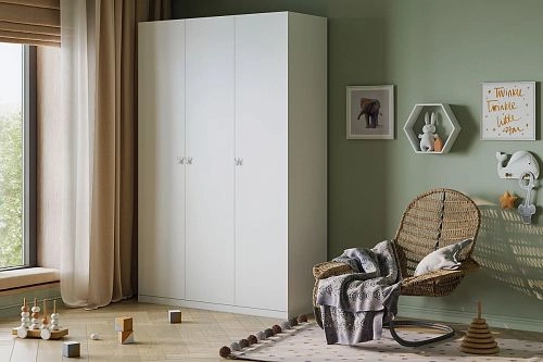 Шкаф распашной Банни-3 Белый - фото 8