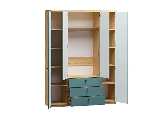 Шкаф распашной София РАХ-16 МДФ Аквамарин - фото 4