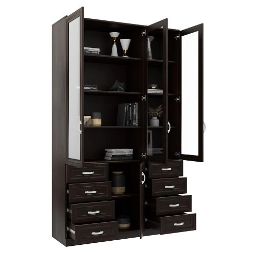 Шкаф Библиотека Библиограф 3.9 Рельеф Венге - фото 2