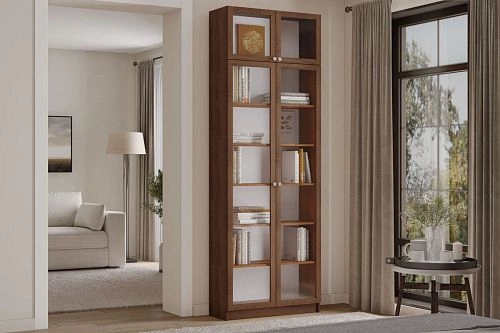 Шкаф для книг Билли с антресолью-20 Орех Экко - фото 1