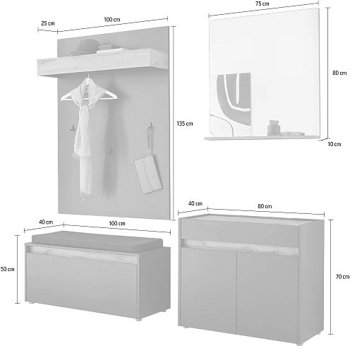 Прихожая Анси-1 Антрацит - фото 5