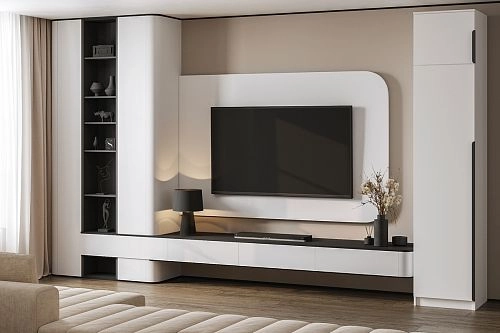 Шкаф распашной Марсель-1 с антресолью Белый - фото 1