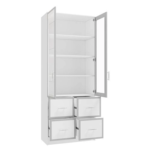 Книжный шкаф Альма-10 Белый - фото 4