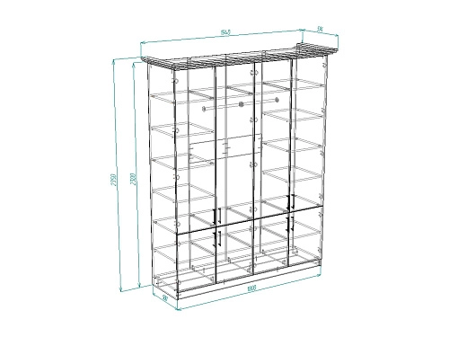 Шкаф распашной Орфей-3 МДФ - фото 4