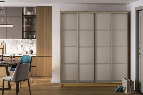 Шкаф-купе Борнео-4.2 Дуб Золотистый/Слоновая Кость - фото 1