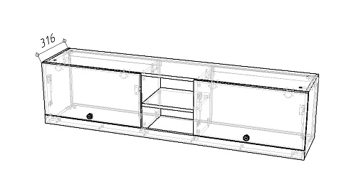 Антресоль Банни-6 Розовый Лайт - фото 2