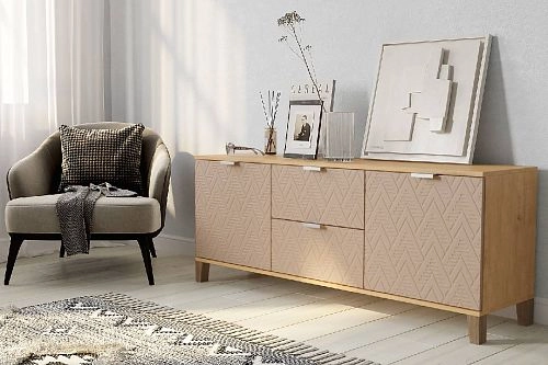 Комод Марвин Йорк 1 фрезеровка 4 Роза - фото 1