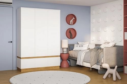 Шкаф распашной Exeed-3 Белый - фото 1