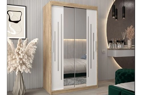 Шкаф-купе Валмиера-4 NEW Дуб Сонома/Белый - фото 1