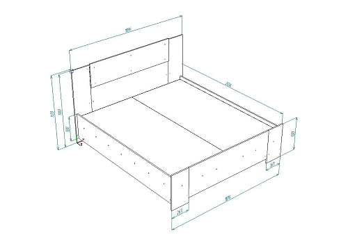 Кровать Муна, ширина-160 - фото 6