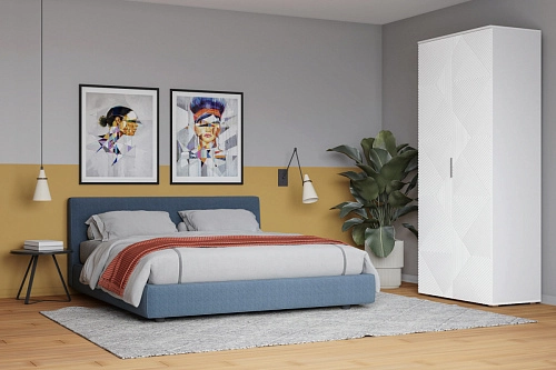 Шкаф распашной Салерно NEW 2 Белый - фото 1