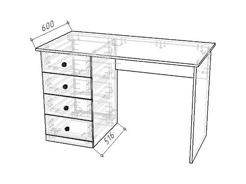 Письменный стол Стрекоза Mini-2 Белый - фото 2