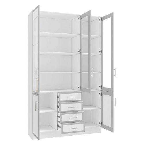 Книжный шкаф Альма-18 Белый - фото 2