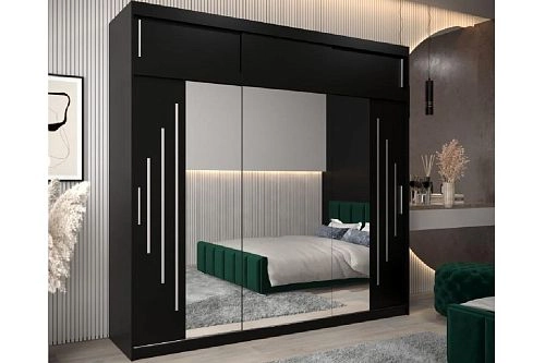 Шкаф-купе Валмиера-6А NEW Черный - фото 1