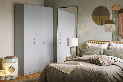 Шкаф распашной Монтана-3 Стальной Серый - фото 1