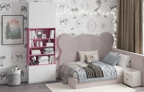 Стеллаж Олли-3 с дверцей Лаванда - фото 1