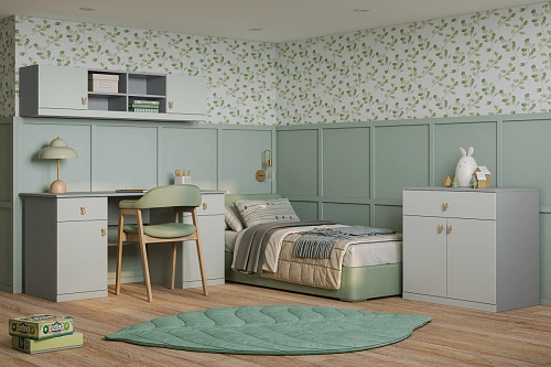 Стенка детская Банни-5 Светло-Серый - фото 1