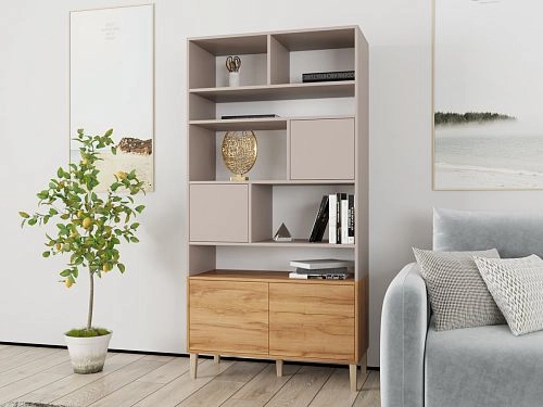 Стеллаж Скарлет-4 Дуб Золотистый - фото 1