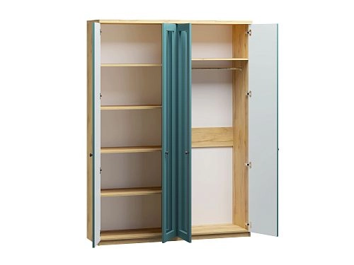 Шкаф распашной София РАХ-5 МДФ Аквамарин - фото 4