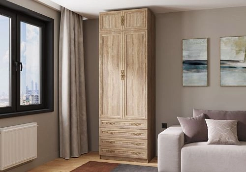 Шкаф распашной Карлос-030 Дуб Сонома - фото 1
