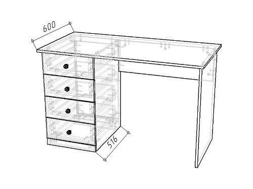 Письменный стол Банни-2 Светло-Серый - фото 3
