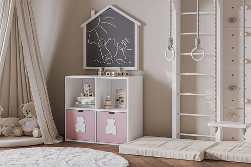 Стеллаж KIDS 7 Розовый Лайт - фото 1