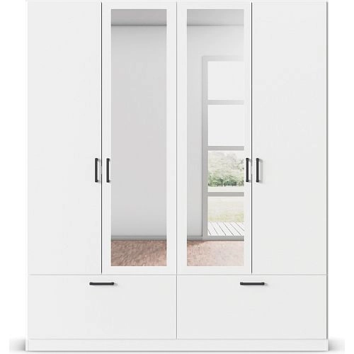 Шкаф распашной Бари-6 Белый - фото 3