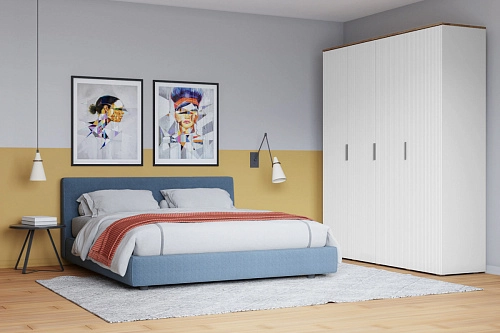 Шкаф распашной Салерно 4 Белый - фото 1