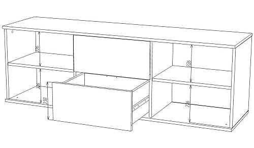Комод Марвин Йорк 1 фрезеровка 2 Графит - фото 3
