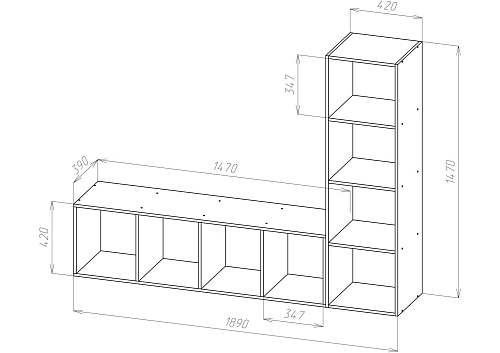 Стеллаж Билли без ящиков - фото 3