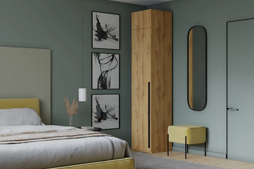 Шкаф распашной Лорена Пакс-1 с антресолью Дуб Золотистый - фото 1