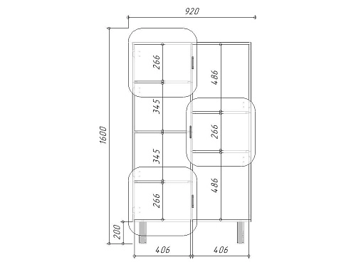 Стеллаж Модерн+2 - фото 4