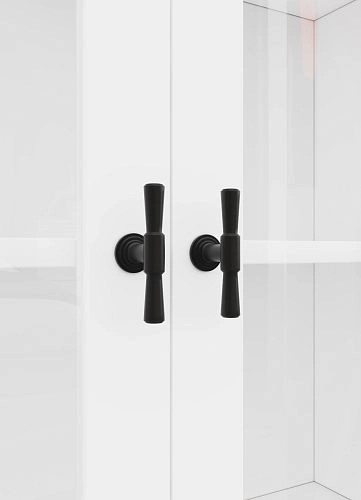 Шкаф Библиотека Билли Хелена-20 Белый/Черный - фото 2