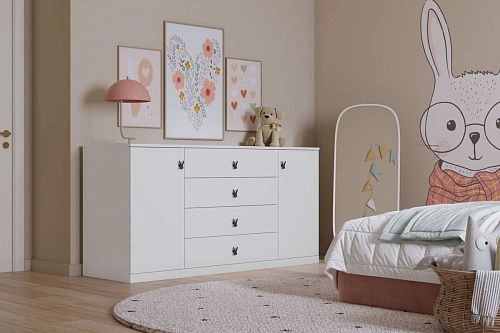 Комод Банни-3 Белый - фото 1