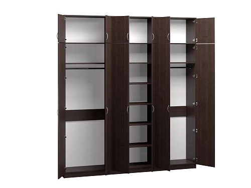 Шкаф распашной Лайт-6 с антресолью Венге - фото 3