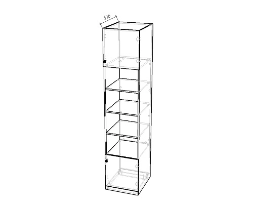 Пенал Банни-2 Светло-Серый - фото 3