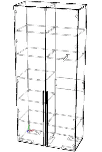 Шкаф распашной Нейс-1 Чёрный - фото 3