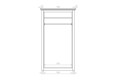 Шкаф распашной Кристалл-2 МДФ - фото 3
