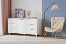 Комод Марвин 33 фрезеровка 3 Белый