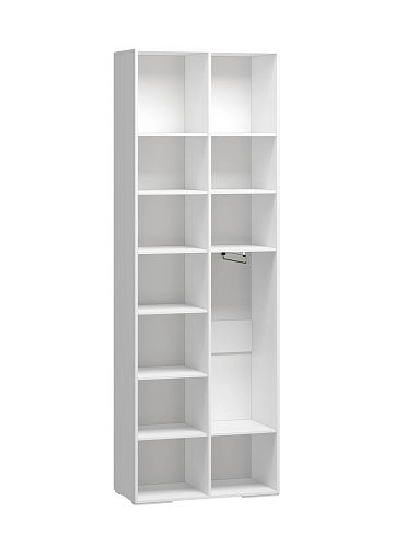 Шкаф распашной Брей-1.1 с антресолью Белый - фото 4