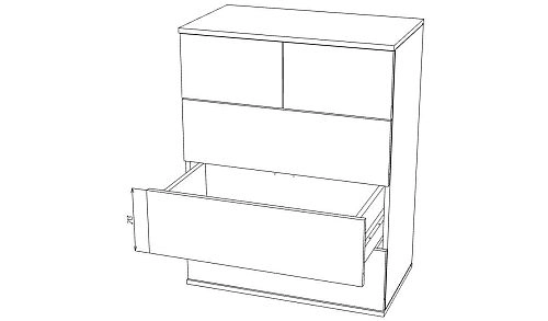 Комод Марвин Йорк 21 фрезеровка 8 Аквамарин - фото 3