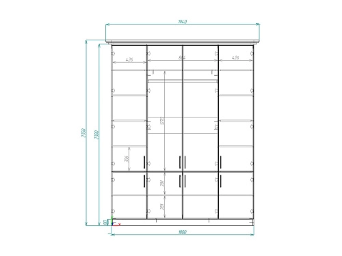 Шкаф распашной Орфей-2 МДФ - фото 3